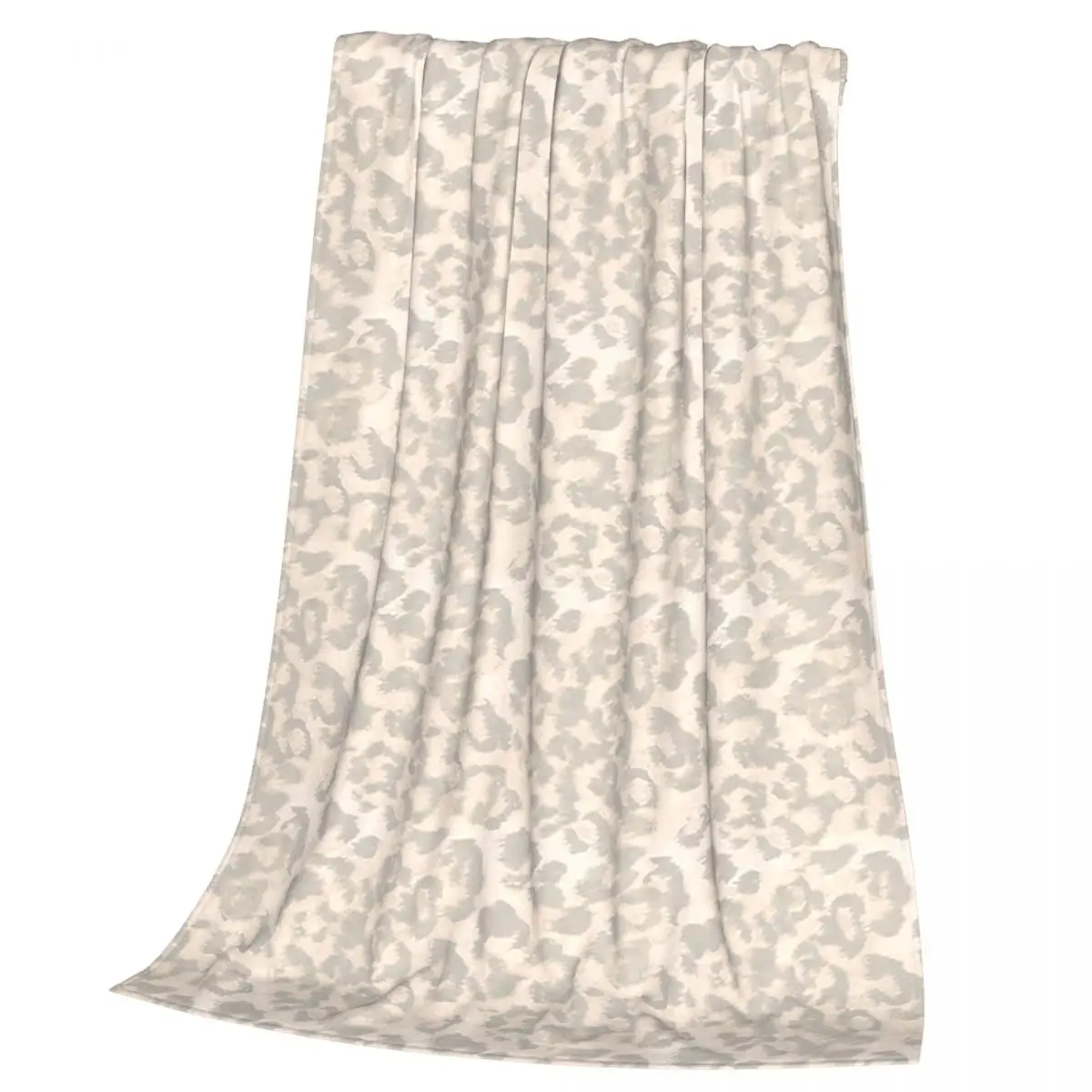 Light Brown Leopard Pattern Blanket Soft Warm Flannel Throw Blanket Bedspread for Bed Living room Picnic Travel Home Sofa