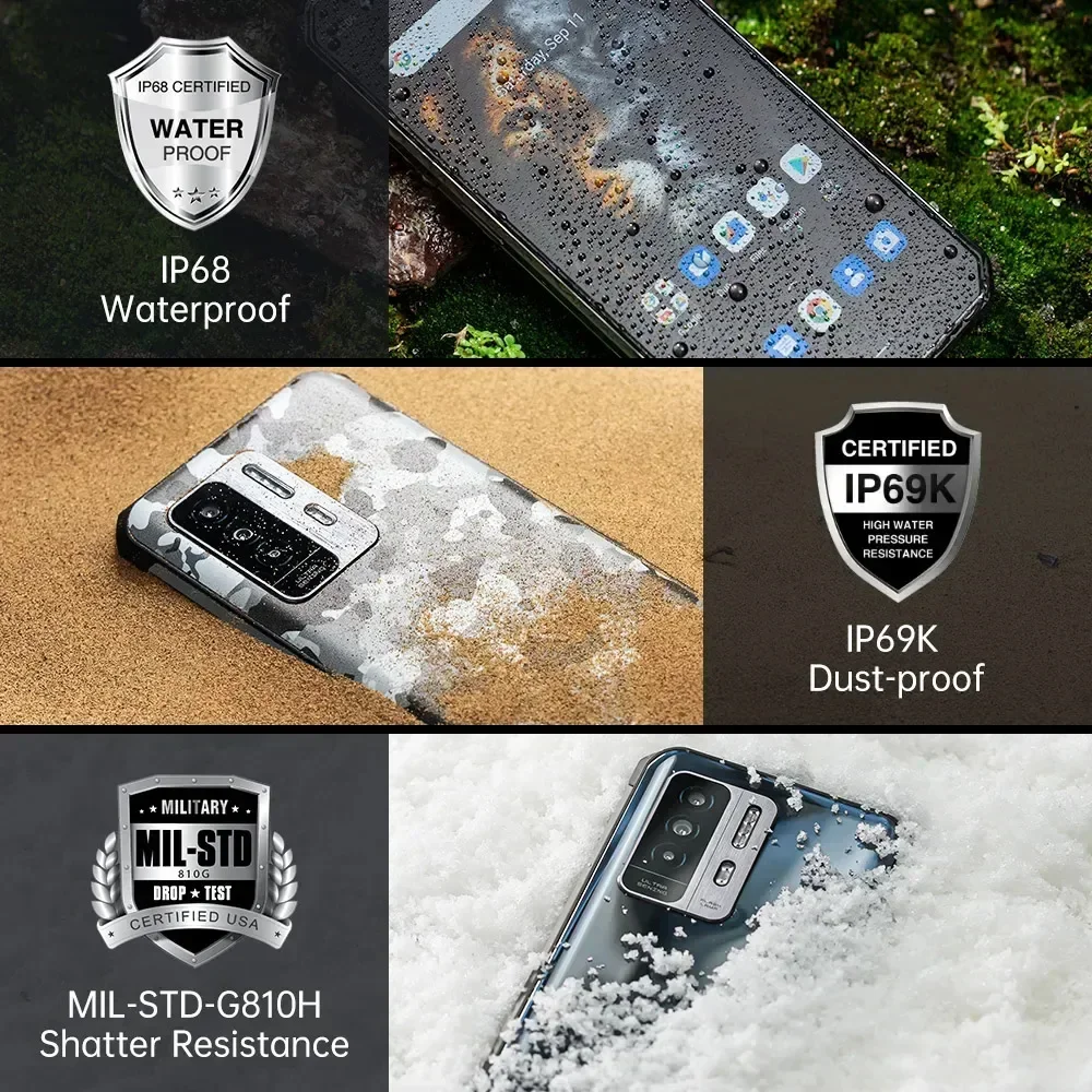 Global Version OUKITEL WP27 Rugged Smartphone Android 13 12GB+256GB 6.78 Inch FHD+ Mobile Phones 8500mAh 64MP 4G Cell Phone NFC