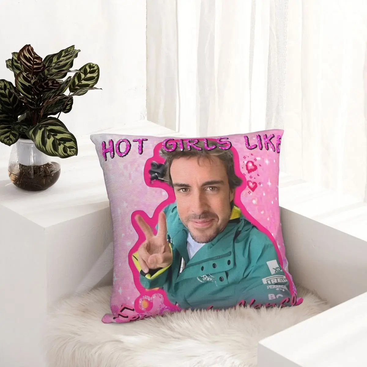 Fernandos Alonsos سانت وسادة غطاء لطيف مضحك كيس وسادة لكرسي أريكة ديكور المنزل غطاء الوسادة مربع سادات هدية #4