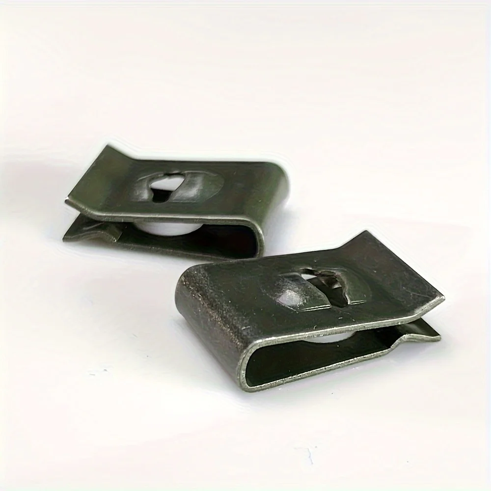 U-förmiger Metall-Befestigungsclip für Autos – Schraubclip-Werkzeuge für Motorrad, Motorunterfahrschutz, Spritzschutz, Kotflügel, Stoßstange und Autozubehör Halterung Auto MetallBefestigungszubehör FahrzeugBlechschraub – Detail 4