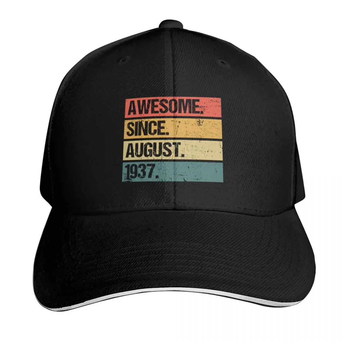 Awesome Since August 1937 Made In 1937 Vintage August 1937 Baseball Cap Men Women Casual Summer Sport Sun Cap