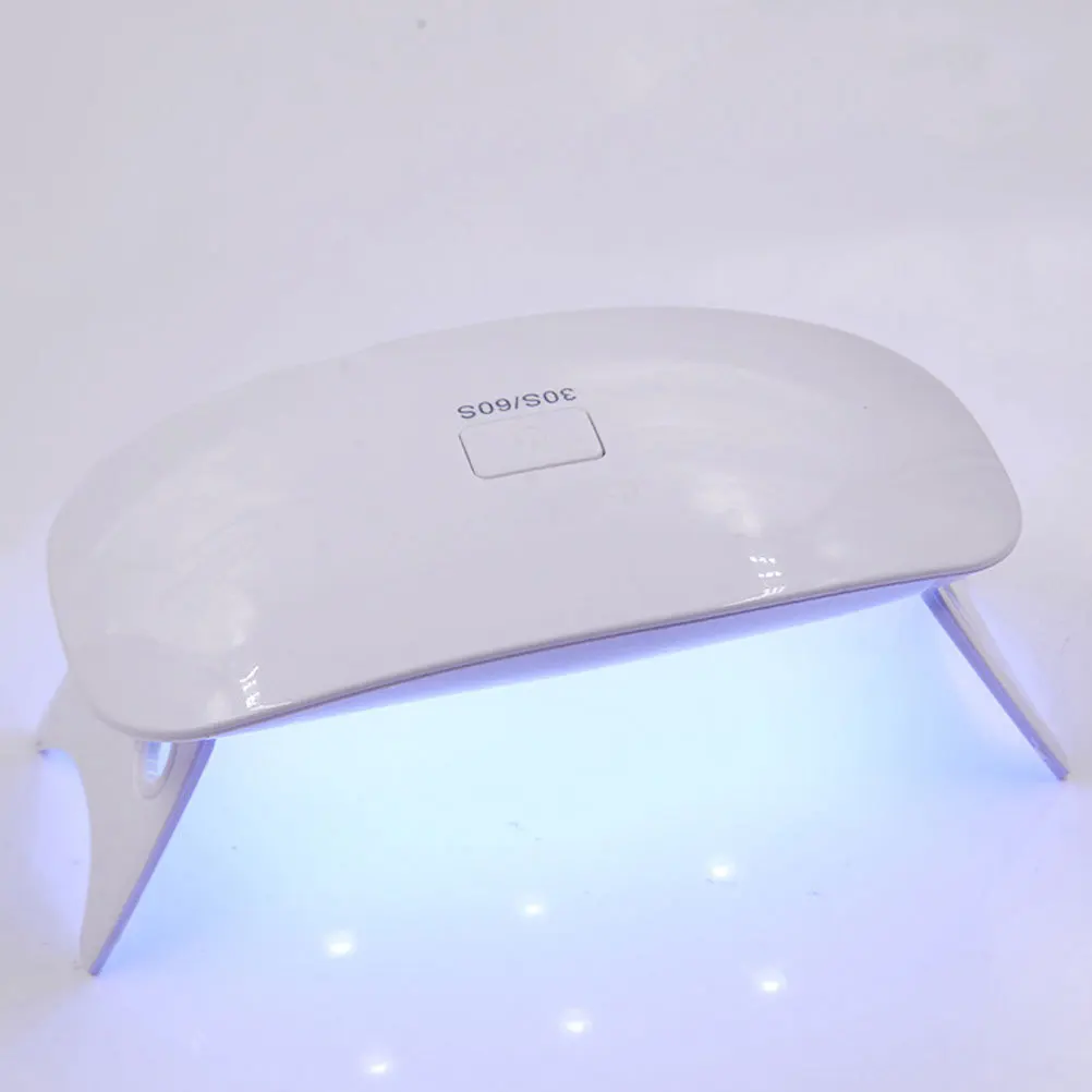 6Wジェルランプ折りたたみ式マウス型LEDドライヤーUSB充電式30秒60秒タイマー付き家庭用サロンネイルアートミニマニキュアデバイス