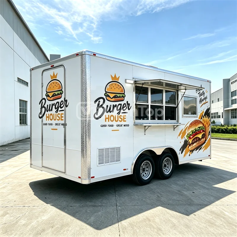 Food Service Trailer Mobile Kitchen Truck Catering Trailer for Events Festivals Markets and Outdoor Business