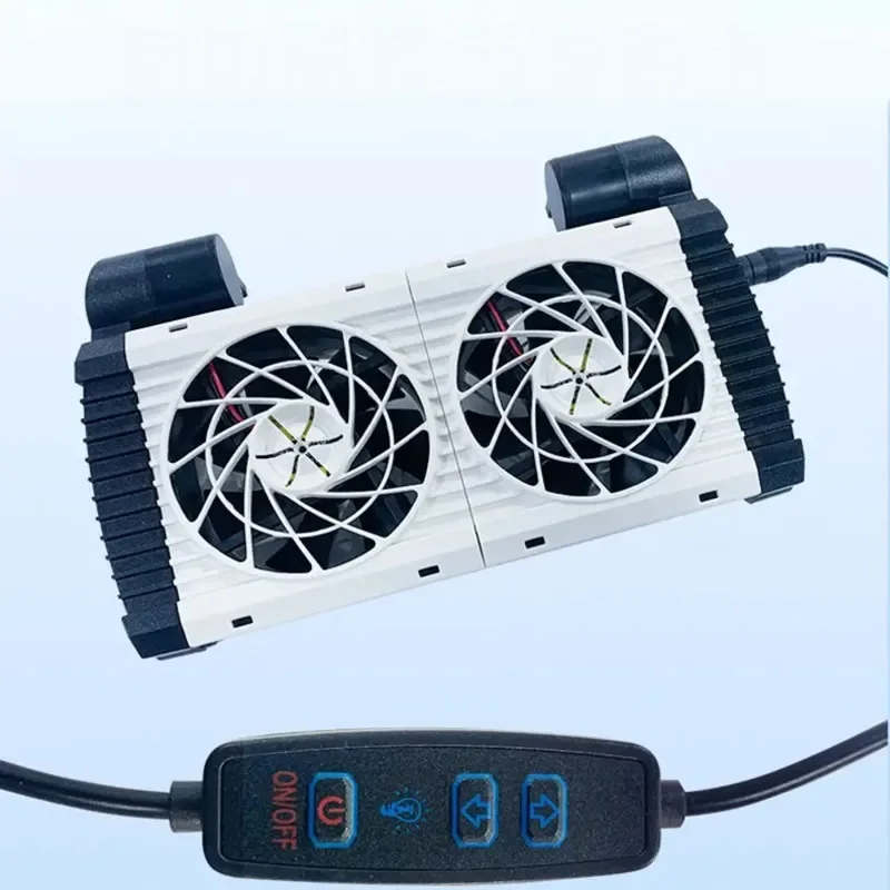 Fan Heads Silent Fish Tank Cooling Fan 180°Rotation Infinitely Variable Speed Heat Dissipation Cooling Fan 1/2/3/4/5/6Heads