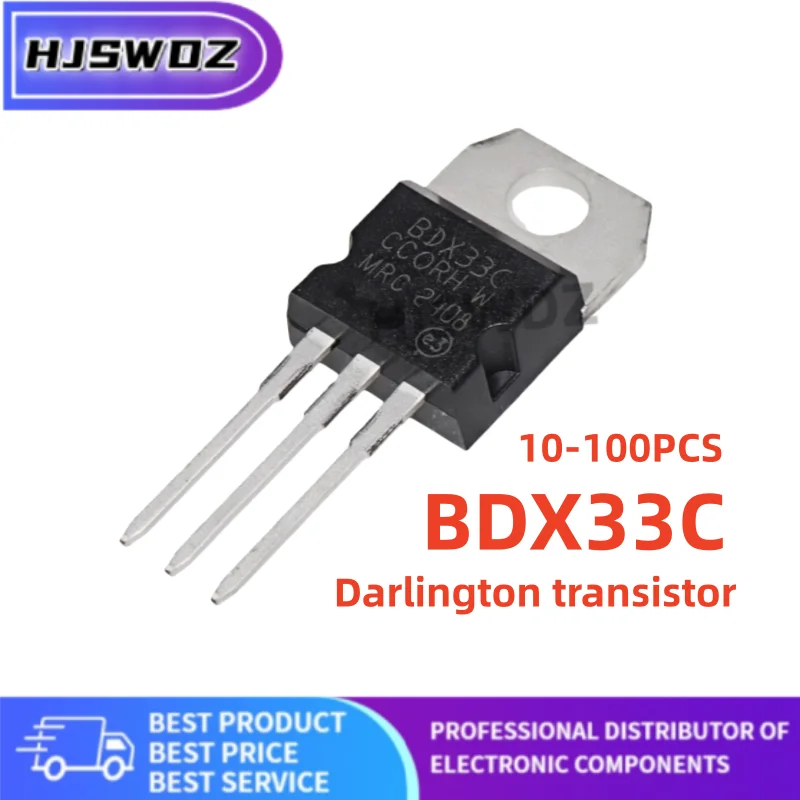 10-100PCS TO-220 BDX33C BDX33 Darlington Transistor Power tube 100% New and quality