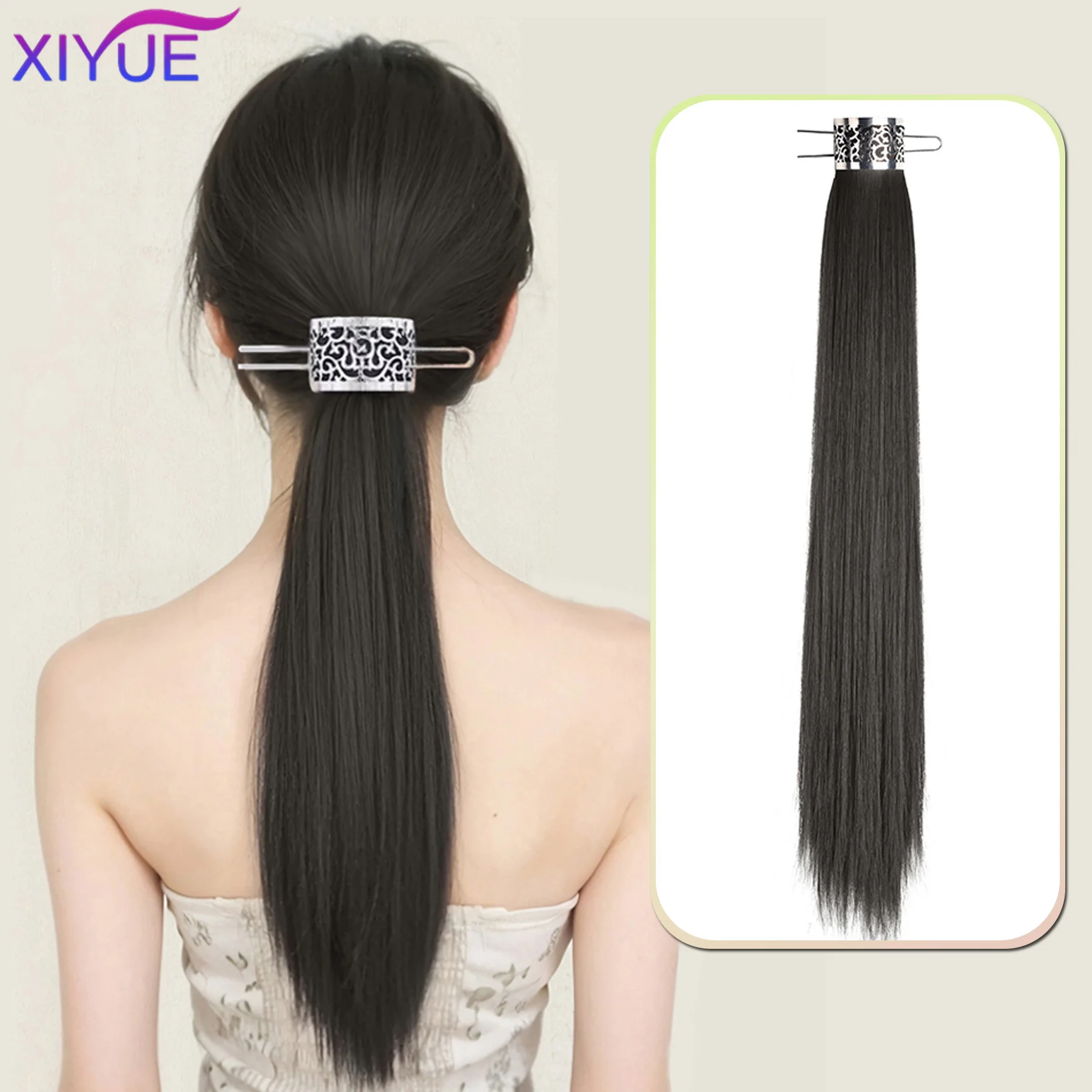 XIYUE Hanfu, wig, bun, new Chinese style ponytail style wig bag, ancient costume wig, cheongsam, hair bun, headdress, wig, ancie