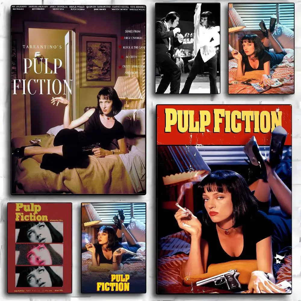 Pulp Fiction Classic Movie Quentin Tarantino DIY Sticky Poster Vintage Room Bar Cafe Decor Home Decor