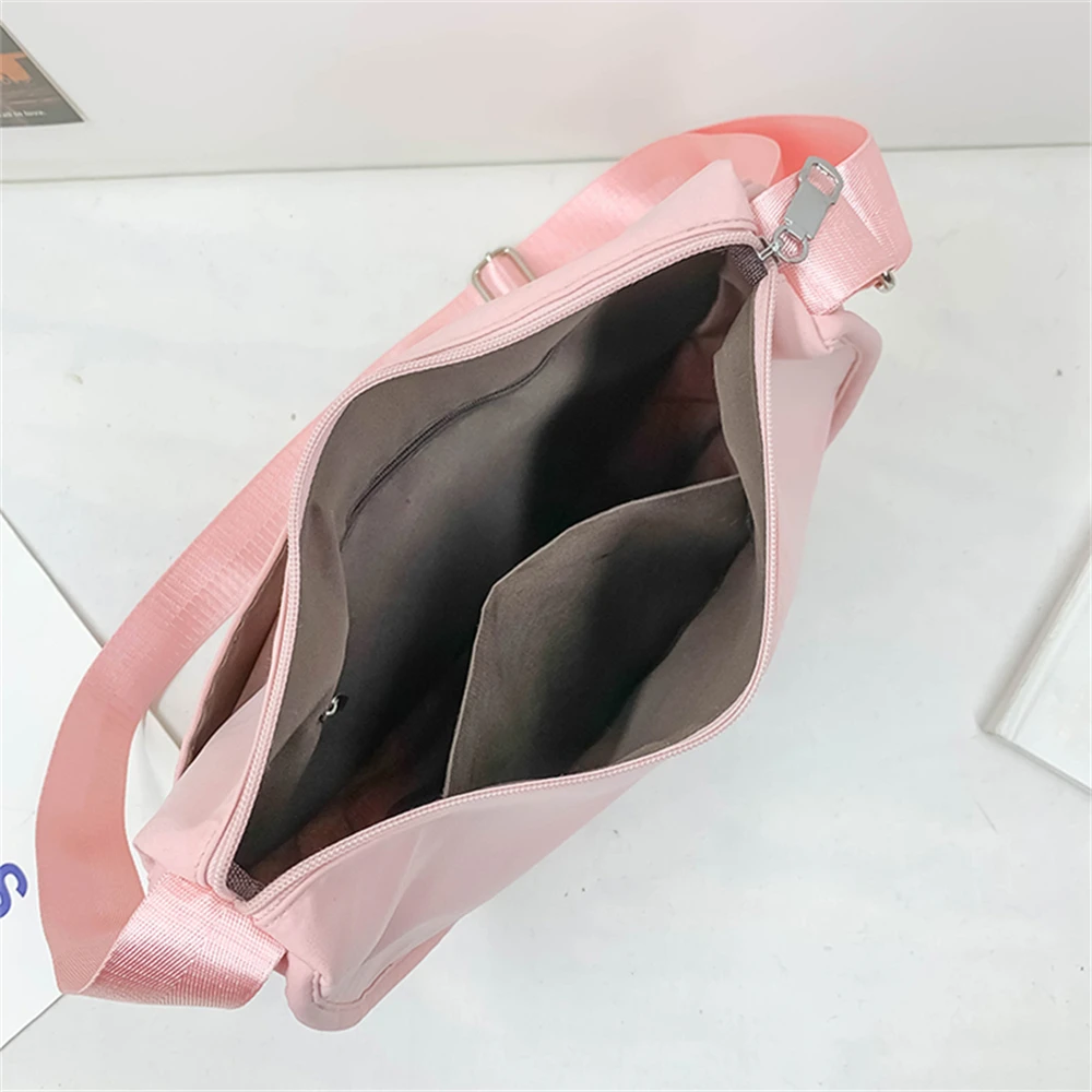 Bolso bandolera de nailon de gran capacidad para mujer, bolsa de hombro de nailon de alta calidad, bolso de viaje para estudiantes