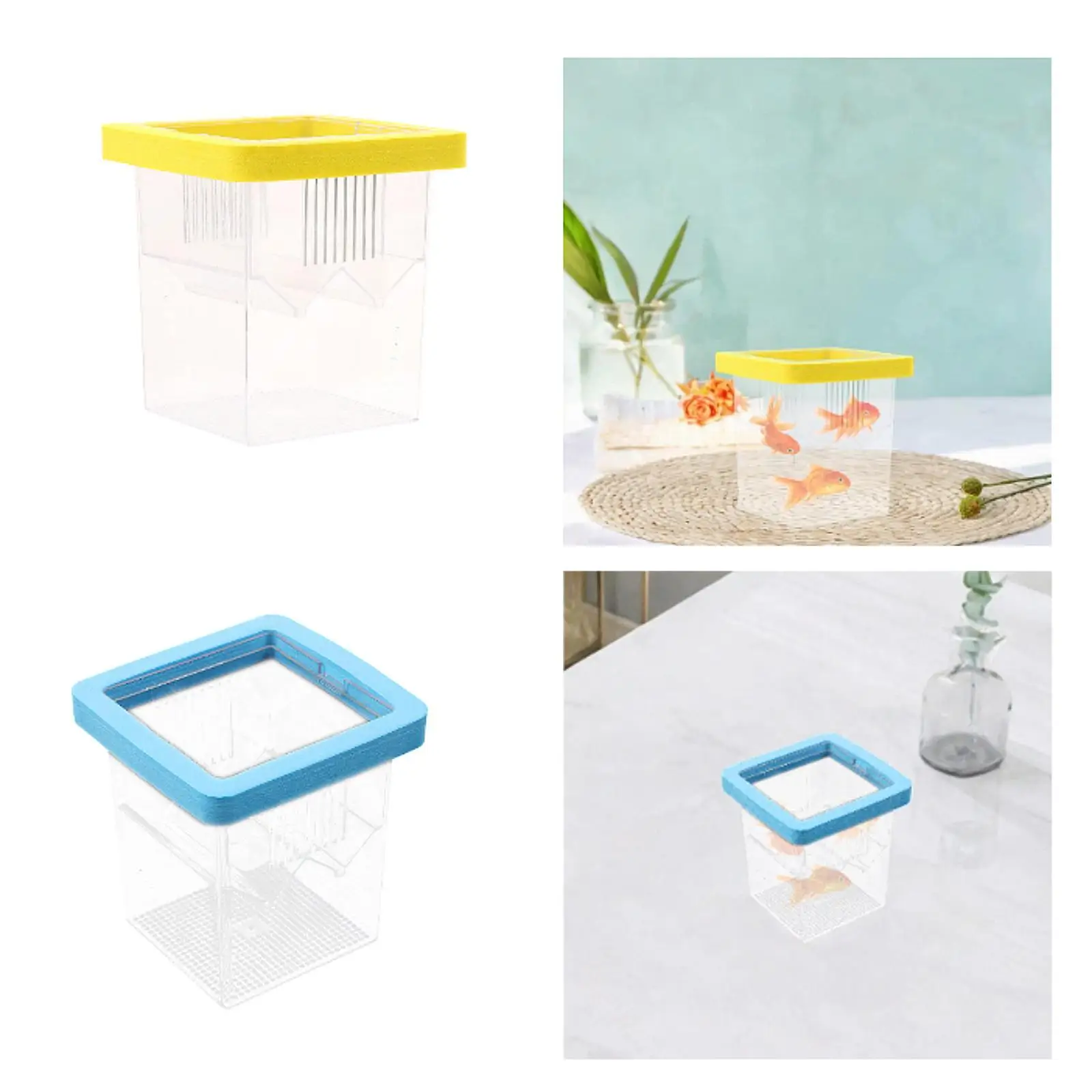 Floating Isolation Divider Fish Breeding Box Fish Nursery Square Incubator Fish Tank Hatchery for Shrimp Clownfish , Fish Egg