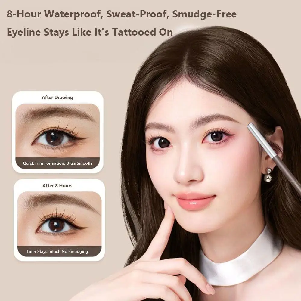 鮮やかな発色 スリムジェルアイライナー 大胆で鮮明な一日中着用できるウォータープルーフアイライナー ファインチップロングラスティングアイライナー