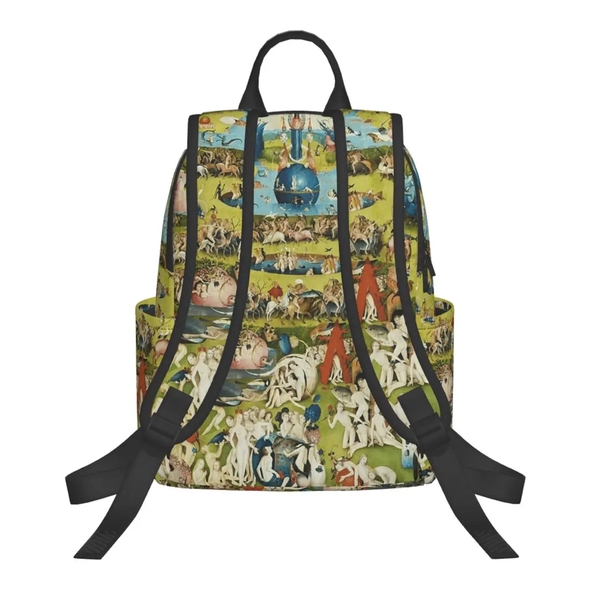 Hieronymus Bosch - Garden Of Earthly Delights Poster Student Backpack School Bag Hiking Travel Daypack for Boys Girls