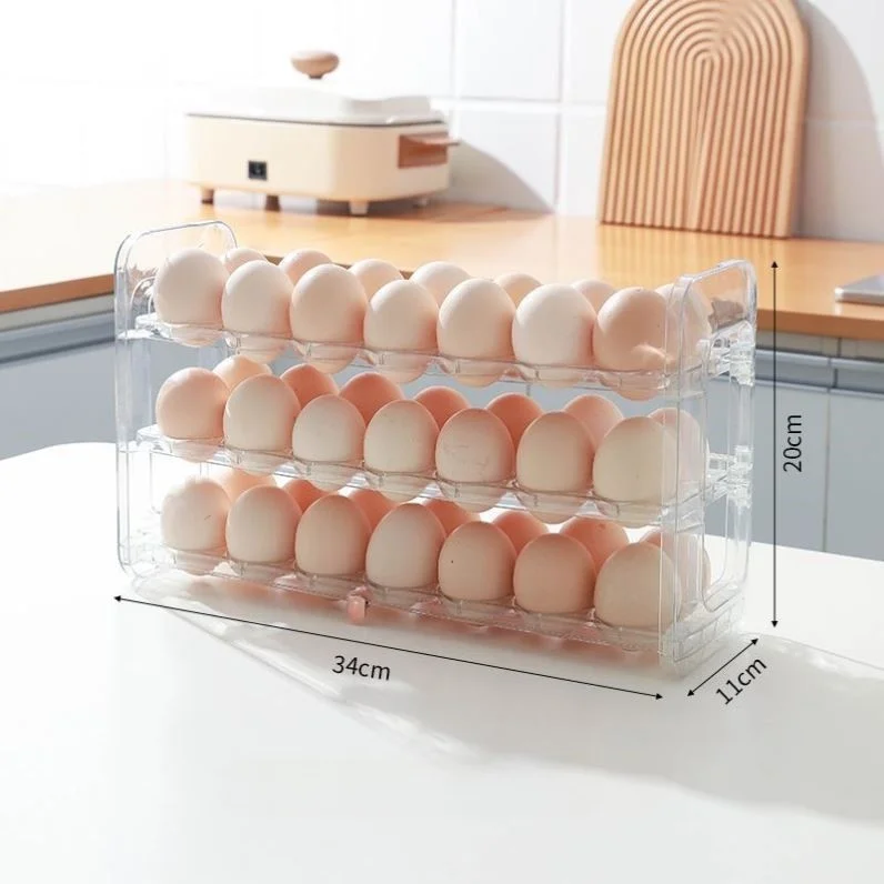 Caixa de Armazenamento de Ovos para Refrigerador, Organizador Especial para Porta Lateral, Cesta de Armazenamento para Campin...