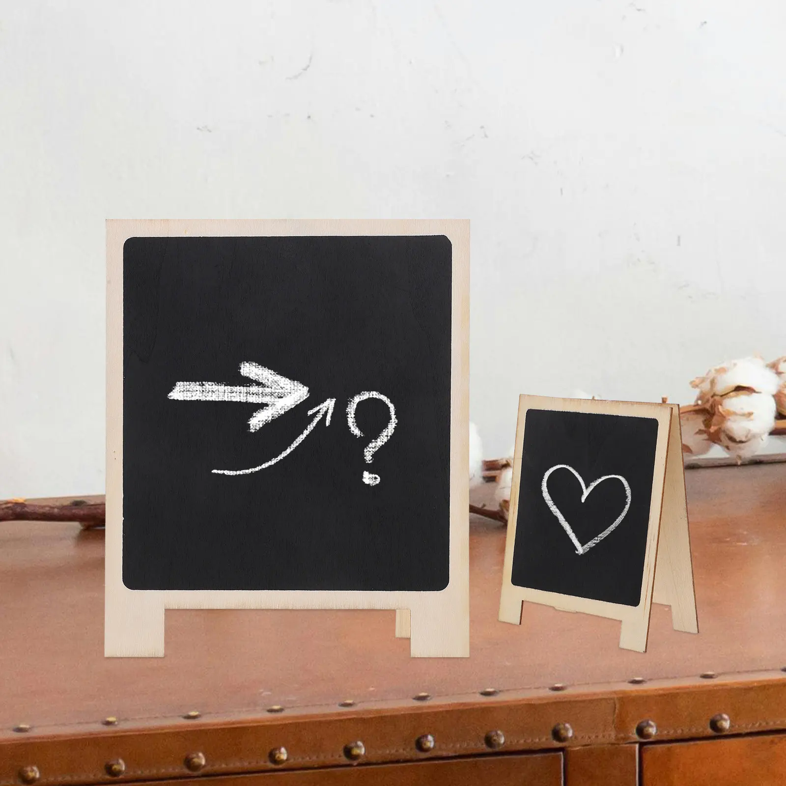 3Pcs Mini Chalkboard Sign Desktop Memo Erasable Blackboard for Restaurant Party Wedding Table Display Reusable Small Message