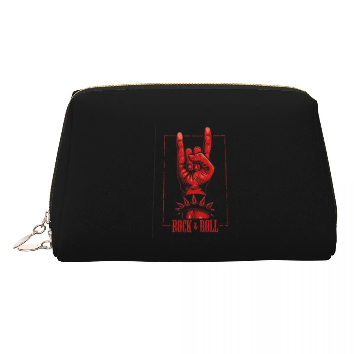 Rock Star Skull Rock N Roll Women Cosmetic Bags Travel Makeup Organizer Pouch Toiletry Storage Dopp Kit Case