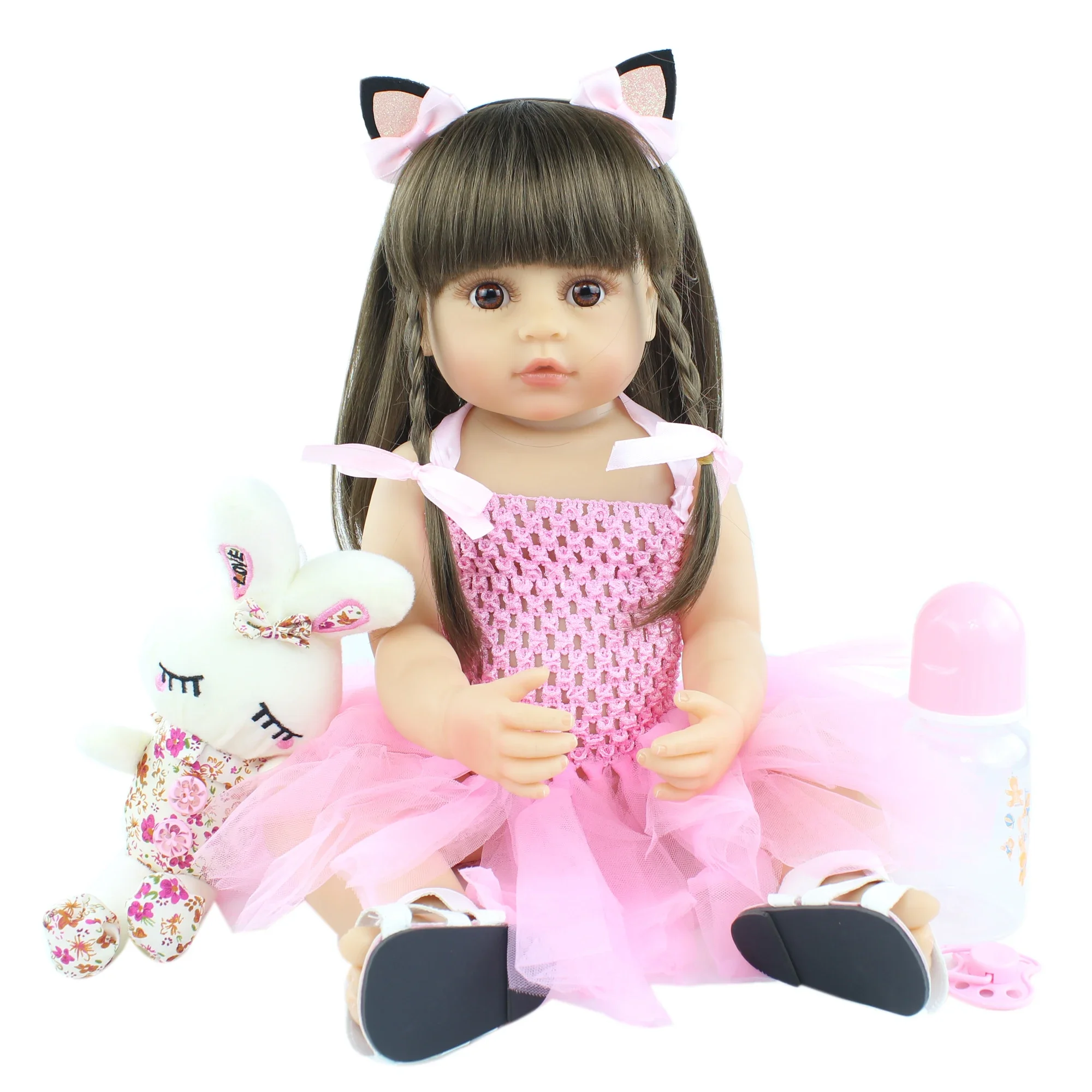 Lifelike 55cm Full Body Vinyl Reborn Doll Newborn Princess Toddler Babies Bebe Classic Bathe Toy Child Birthday Gift