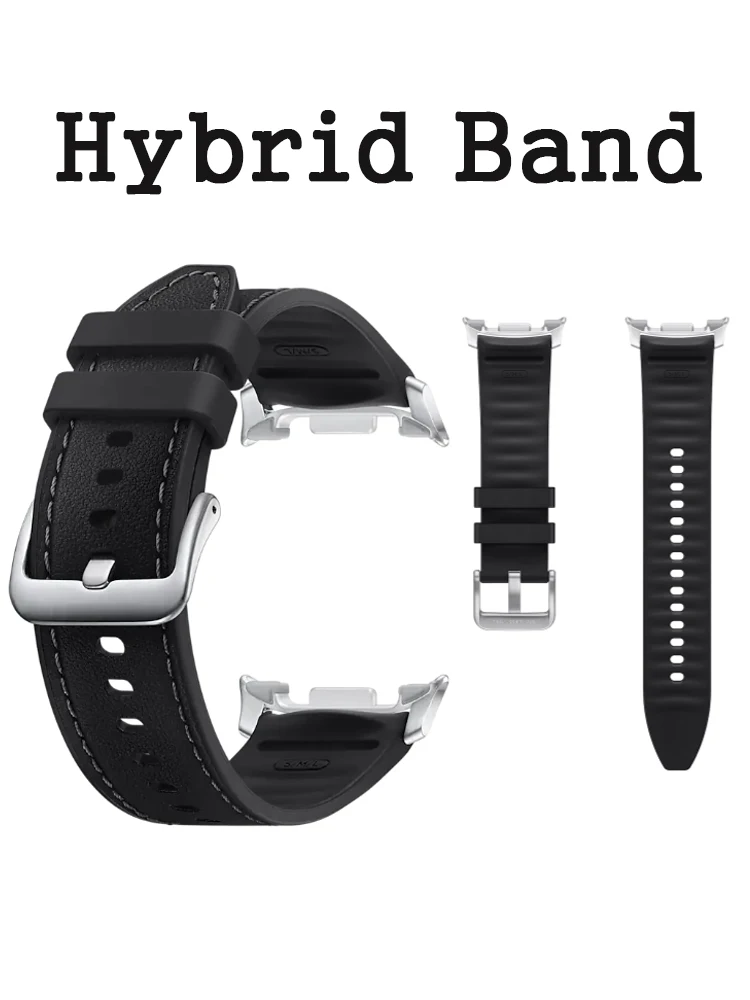 Hybrid-Armband für Samsung Galaxy Watch 8 Classic/8/9 44mm 40mm 8 Classic 46mm Leder Sportarmband Galaxy Watch 9 Armband