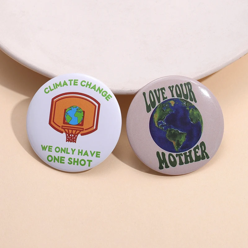 Eco Not Ego Help Me I \'m Dying Tinplate Soft Button Pin Protect The Earth Brooch For backpack Collar Badge Accessories Pin Gifts