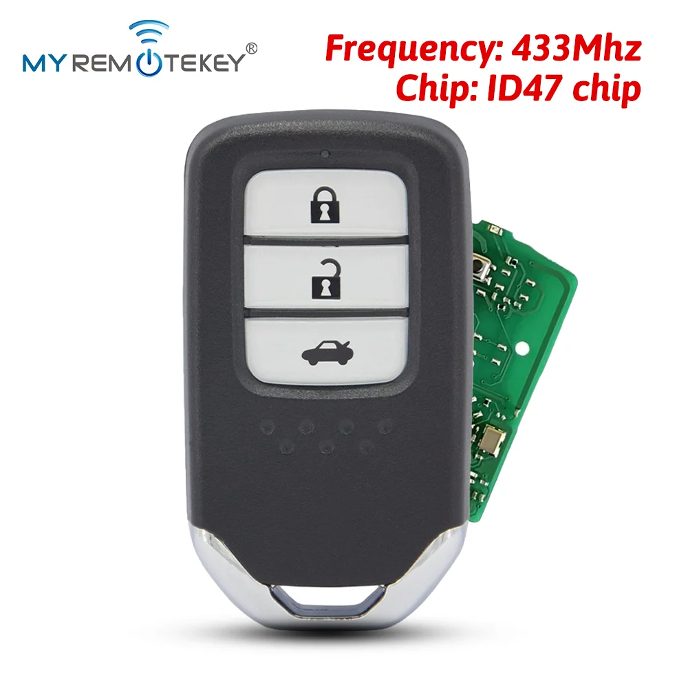 

Remtekey Smart Key 3 Button Remote Car Key 434Mhz For Honda Key City Fit XRV Vezel With Emergency