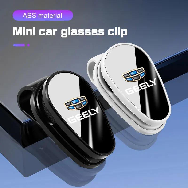 Universal Car Glasses Clip Card Ticket Holder For Geely Galaxy L7 L6 Boyue Borui Coolray Emgrand GE Auto Sun Visor Glasses Box