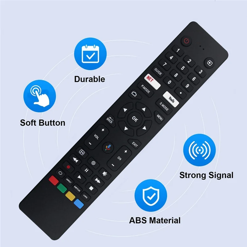 ABSQ-RC-NZ Control remoto de repuesto para VEON Smart 4K UHD LED HDTV Android TV sin funcionalidad de voz