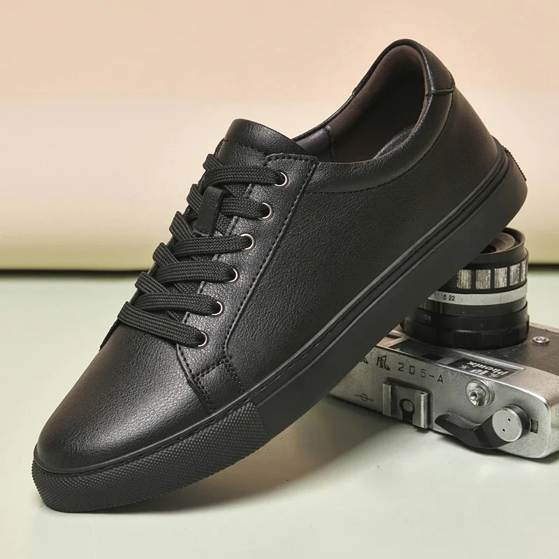 Luxury Brand Men's Sneakers Genuine Leather Casual Shoes Leisure Walk Men Shoes All-match Outdoor Skateboard Footwear For Male