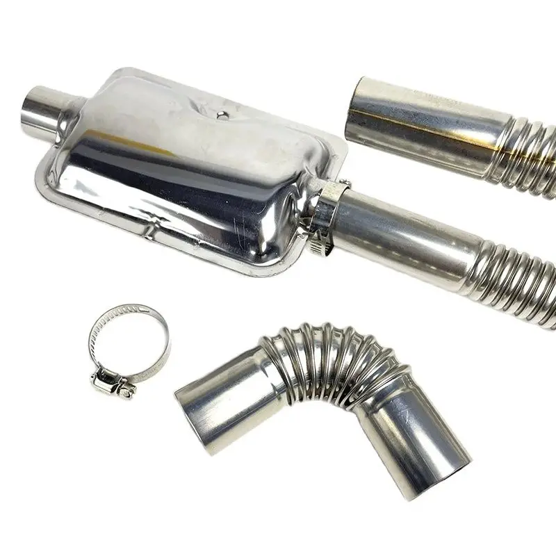 Air Diesel Parking Heater Stainless Steel Exhaust Pipe Tube Gas Vent Hose +Aluminum Foil Sleeve With Hose Clamp For Car Heater