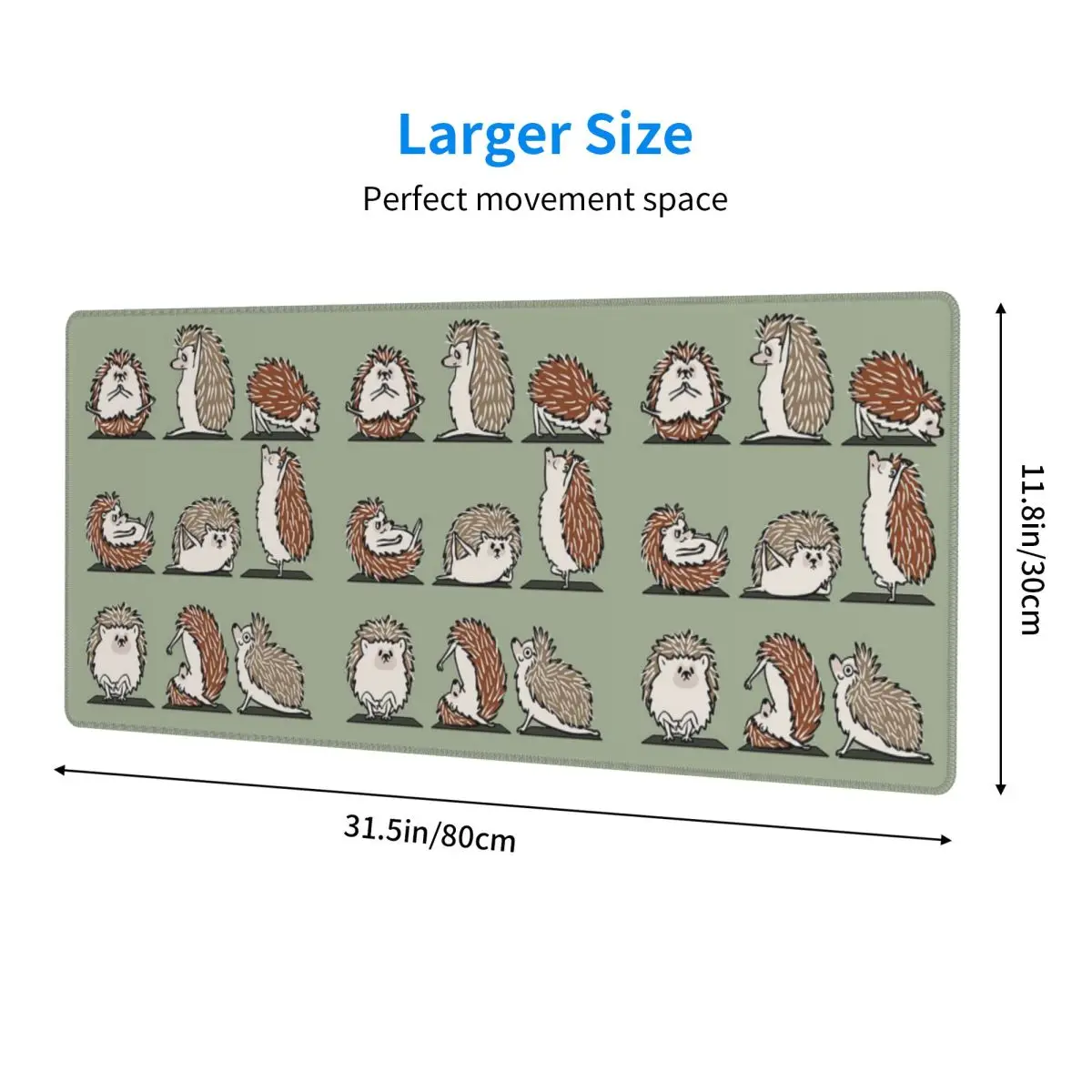 Hedgehog Yoga Large Mouse Pad Computer Keyboard Mouse Mat Gaming PC Laptop Desk Mat Office Accessories Table Mats