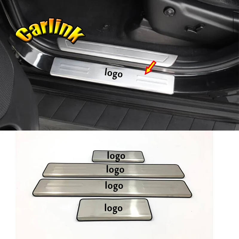 

Stainless Steel Silver For Jeep Grand Cherokee 2011-2018 Car Threshold Strip Protective Welcome Pedal Car Styling Stickers 4PCS