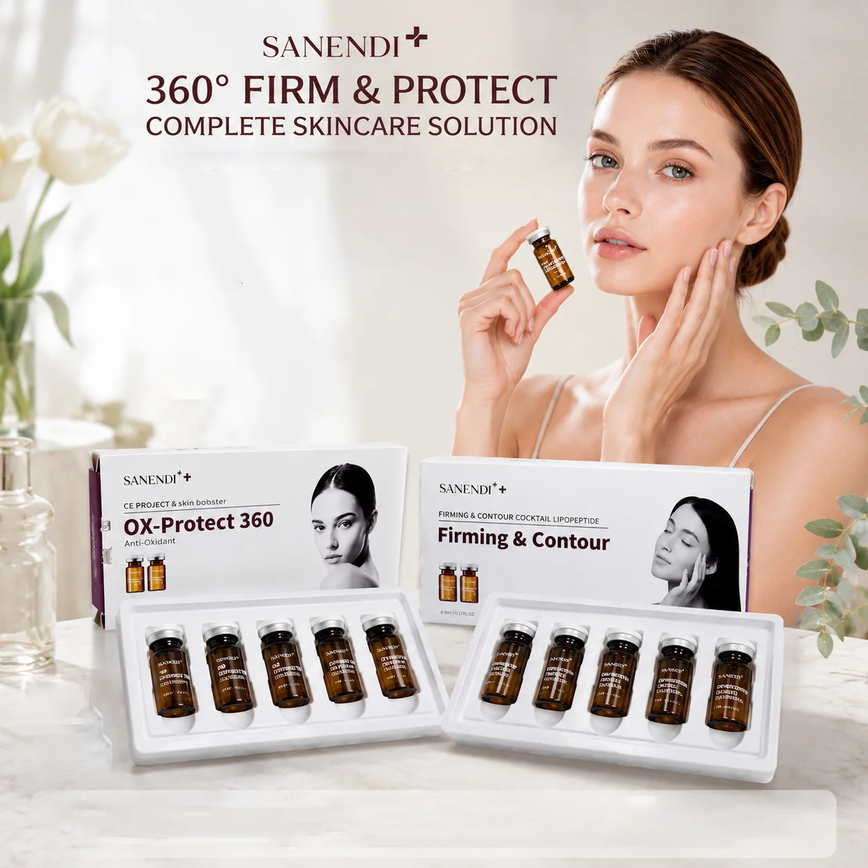 Sanendi Cocktail Serum Vitamins Collagen Skin Booster Hydration Moisture Korean Skin Care Balance Oil Essence 7mlx5vials