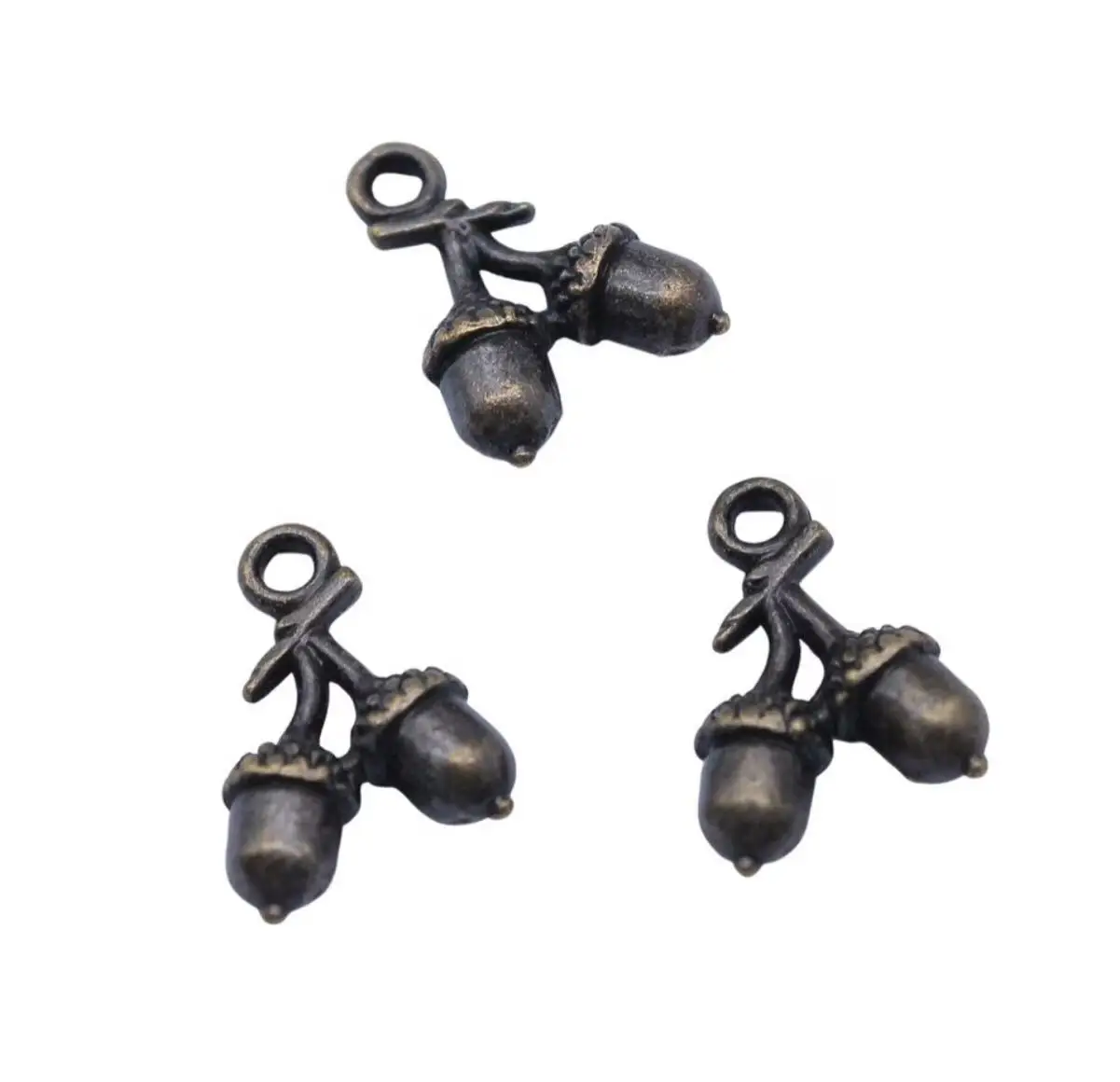 

25pcs 14*10mm Lovely Acorns design Charms for Jewelry Making Zinc Alloy Metal HW3614