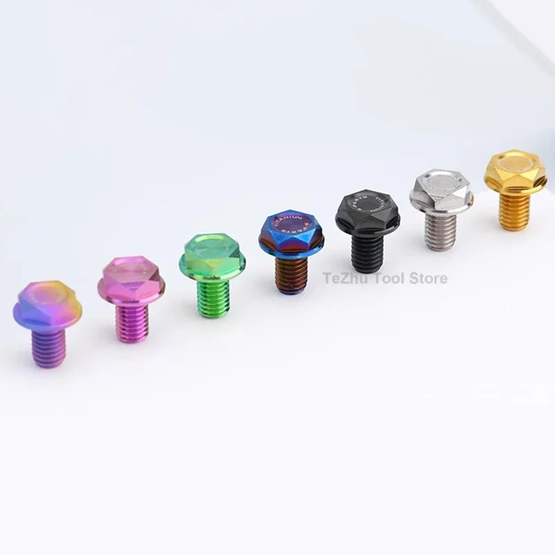 1pcs Titanium Bolts M8 M10 x 13mm Left Thread Titanium Alloy Motorcycle Rearview Mirror Plug Screws Modified Screws