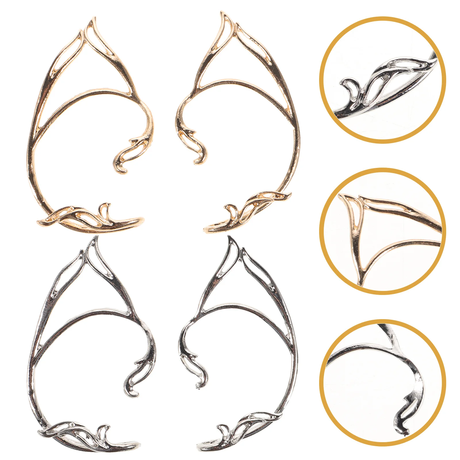 

8Pcs Elf Ear Cuffs No Piercing Required Wrap Around Earrings for Women Retro Clip on Fashion Jewelry Daily Wear Gift