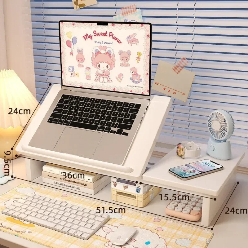 Liftable notebook bracket, computer heightening rack, desktop storage rack, office flat panel support rack, universal bracket