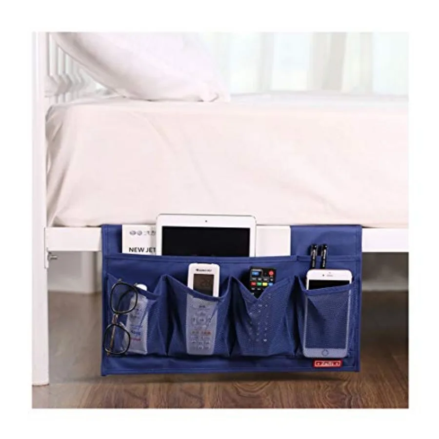 

6 Pockets Bedside Storage Organizer, Table cabinet Storage Organizer Bedside Organizer Caddy for Remotes Phone Glasses