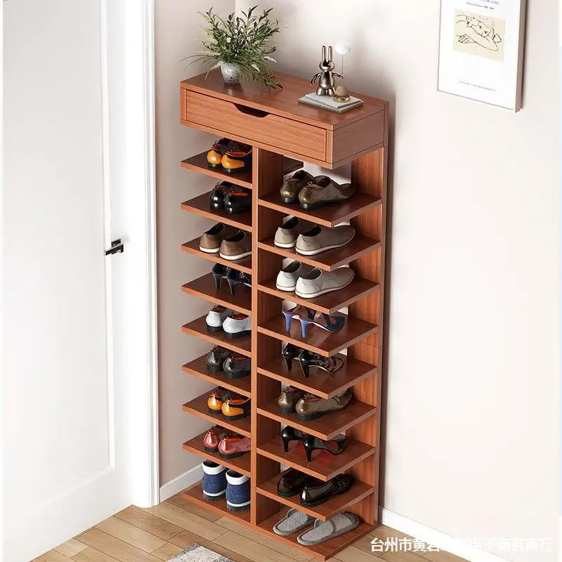 

The shoe rack enters door at door, simple multi-layer wooden shoe , dust-proof storage for household use