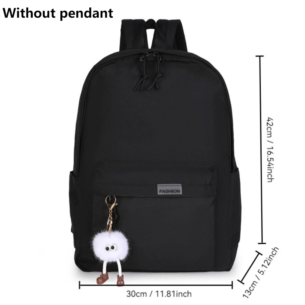 Quality Large Capacity Women Backpack Waterproof Nylon Travel Bag Solid Color Schoolbag Teenage Bookbag Travel