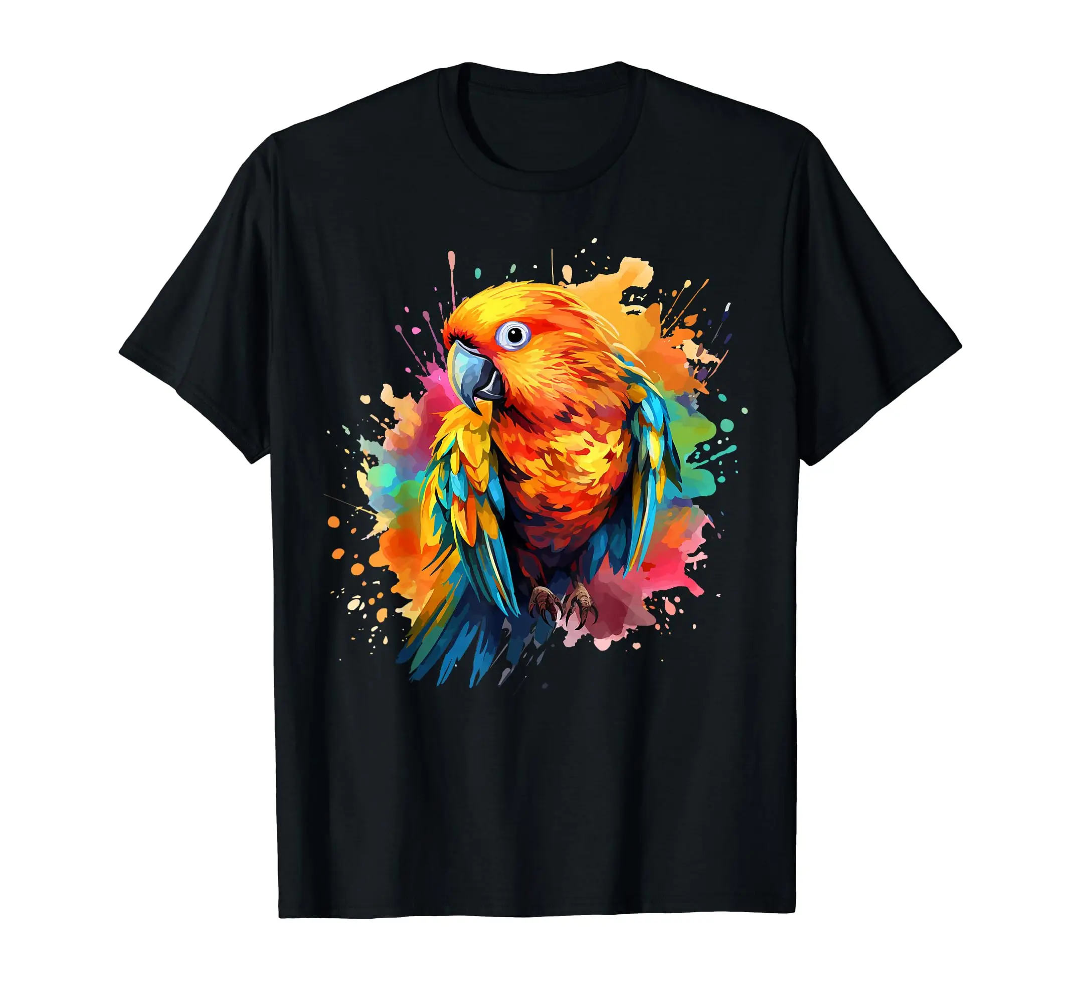 Parrot lover color Anime Graphic T-shirts for Men Clothing Women Short Sleeve Tees New Arrivals Unisex Summer