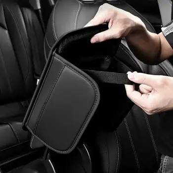 汽車中控台保護套升級版扶手箱墊帶側邊儲物袋PU皮革汽車配件 8 最佳銷售 鈴木 Wagon R 扶手 - №5