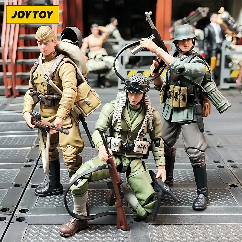 Joytoy Wwii Military Action Figures 1:18 Scale Articulated Hardcore Cool Play Series Soldier Models For Military Collectors Toy