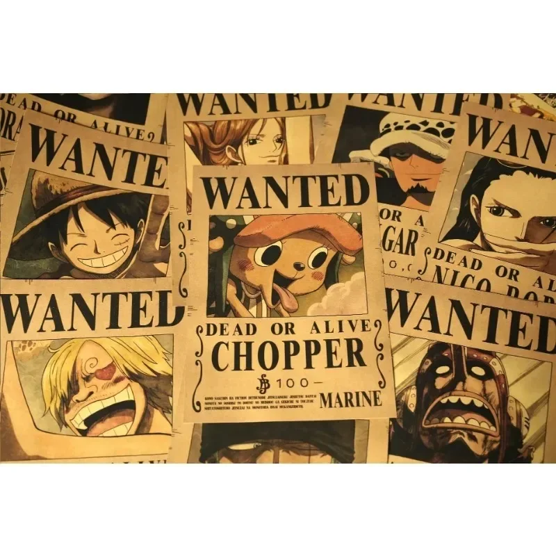 Uma peça dos desenhos animados cartaz boné luffy anime figura zoro sanji nami cartaz decorar bar restaurante decoração pintura presente das crianças