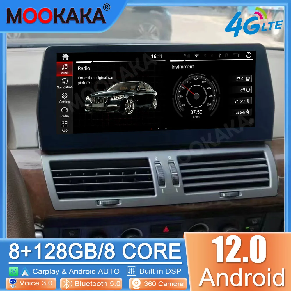 

For BMW 7 series 2009-2013 CARPLAY Android 12 Car Radio Stereo Receiver Autoradio Multimedia Player GPS Navigation