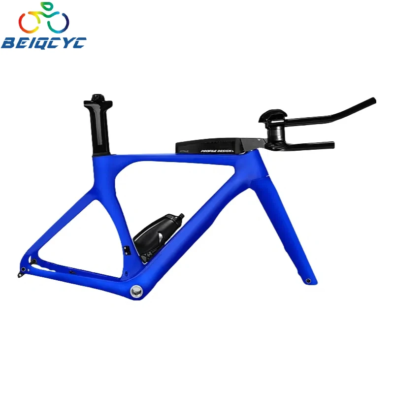 700C Full Carbon Triathlon Bike Frame Aero Time Trial TT Frameset Flat Mount disd Brake Carbon TT Road Bicycle Frame