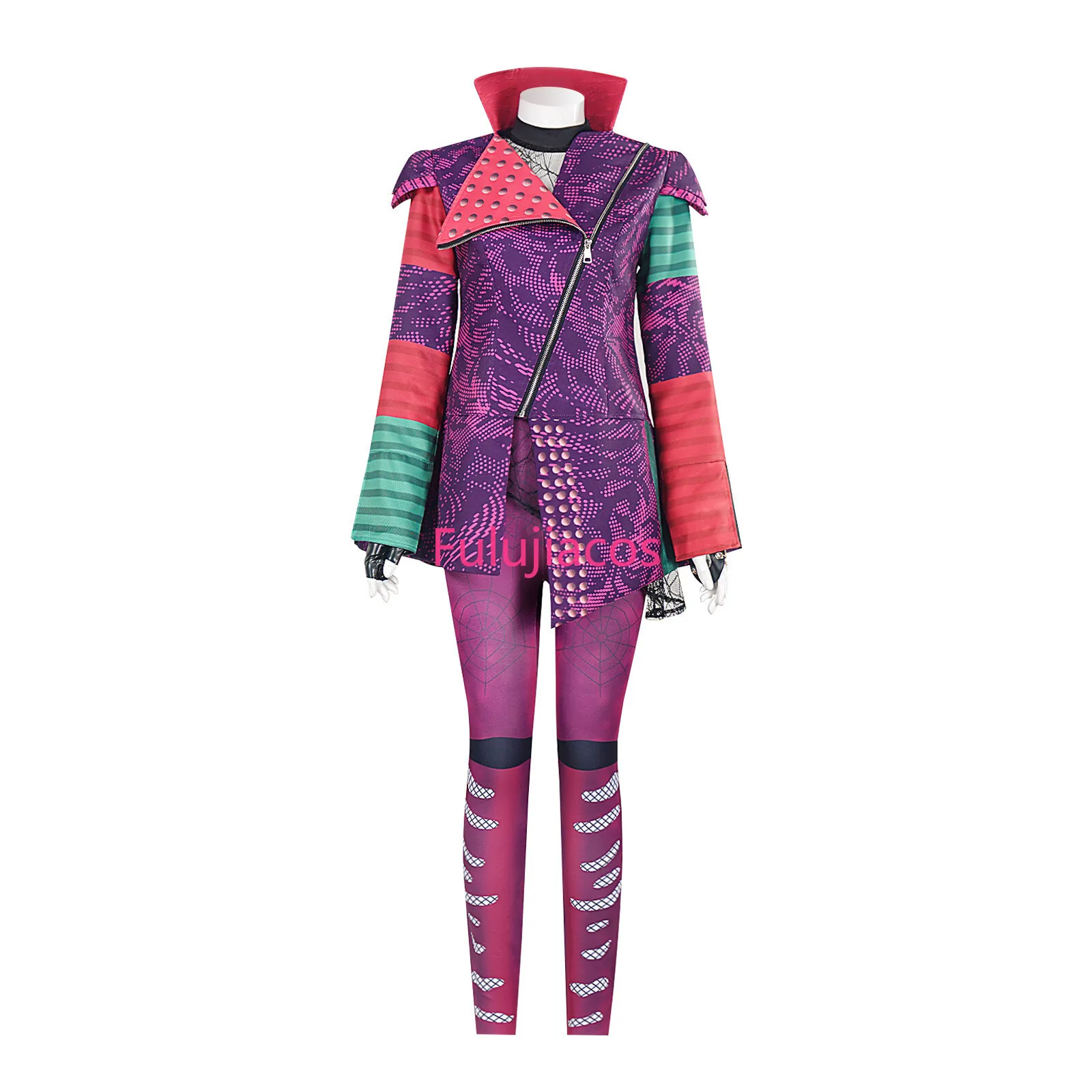 

Fulujiacos Mal Cosplay Costume Uniform Coat Vest Pants Gloves