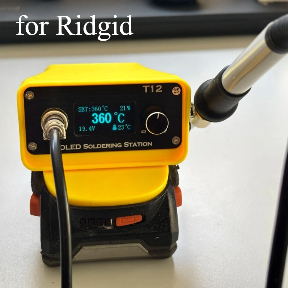 For DeWalt/Milwaukee /Ridgid/Ozito/Bosch 18V/Parkside X20V Li-ion Battery OLED Digital T12 Soldering Station Soldering Iron Tip