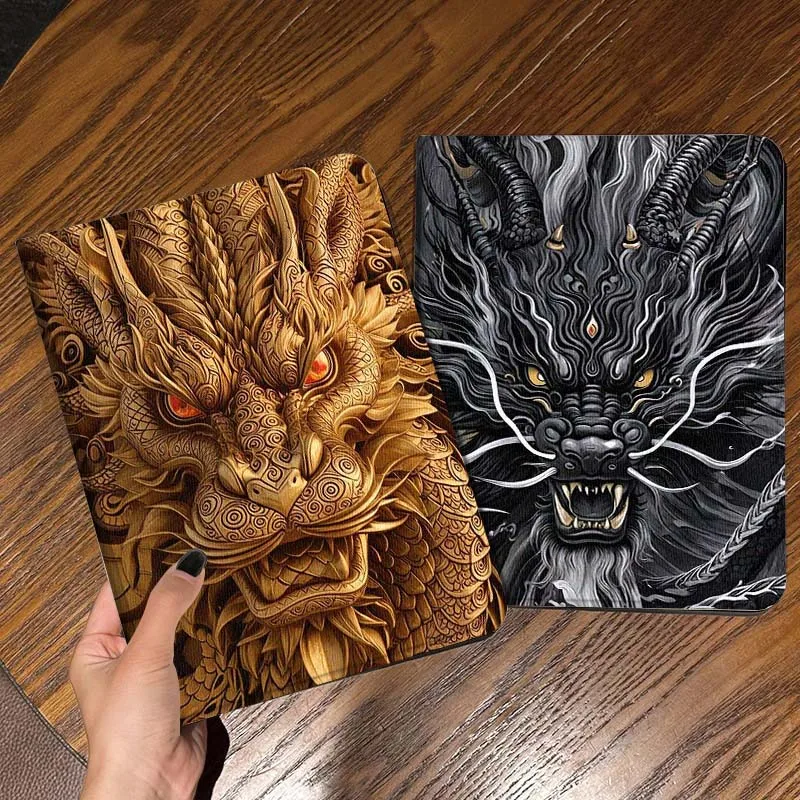 

Стильный чехол-книжка Cool Dark Dragon для iPad Pro, Air, Mini 2, 3, 4, 5, 6, 7, 6-го, 7-го, 10-го, 11-го поколений, 10.2, 9.7, 10.5, 11 дюймов – отличный подарок