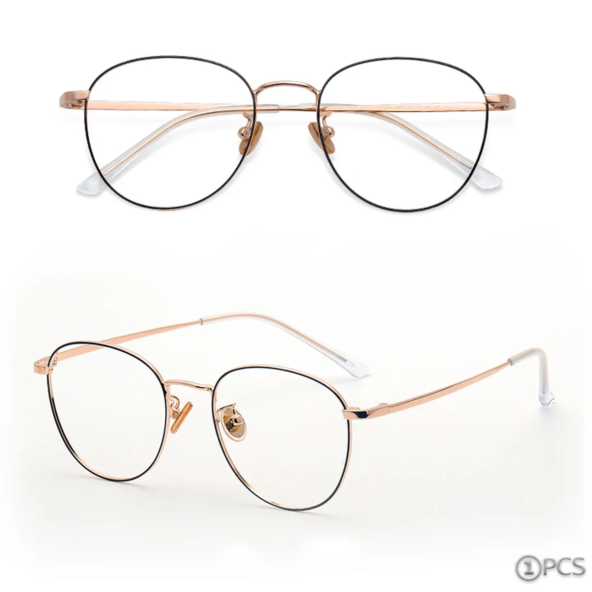 Kacamata Logam Bulat Retro FYTOO: Gaya Minimalis, Bingkai Ringan, Nyaman Dipakai untuk Tampilan Sehari-hari & Trendi 1505HMJ