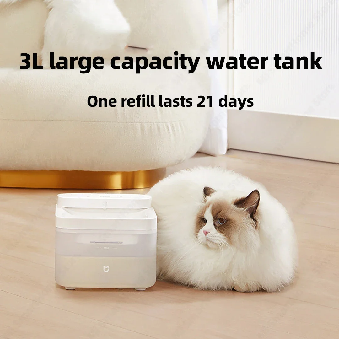 Xiaomi Mijia Wireless Smart Pet Water Drinking Dispenser Fountain Dog Cat Automatic Pet Mute Drink Feeder Bowl Works Mijia APP