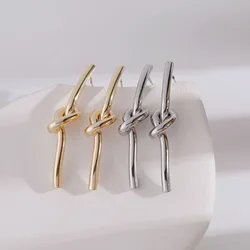 European And American Minority Knotted Earrings Design Unique Personality Earrings Suitable For Women's Daily Wear
