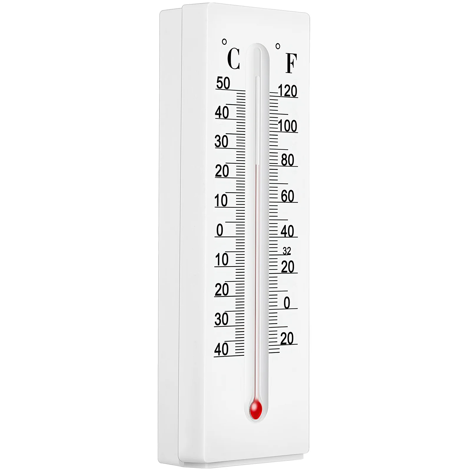 Wall Thermometer with Key Hider Secret Compartment Indoor Outdoor Vertical Dual Scale Temperature Reading Home Security Storage