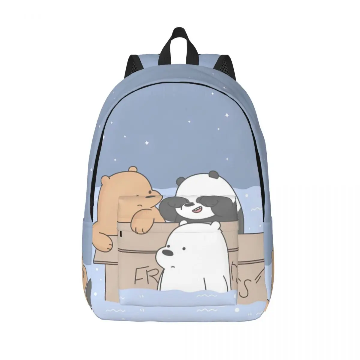 حقيبة ظهر We Bare Bears Kawaii Cartoon للرجال والنساء والطلاب والأعمال Daypack Grizzly Panda Ice Bear حقيبة كتف للكمبيوتر المحمول رياضية